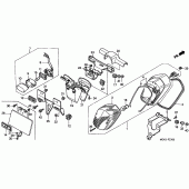 Схема вузла: Задній ліхтар (Стоп-сигнал) для Honda VT1100 Shadow Sabre