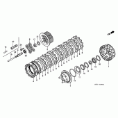 Схема вузла: Зчеплення для Honda GL1500 F6C