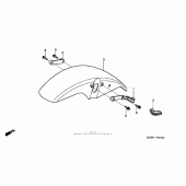 Схема узла: Переднее крыло для Honda VF750 Magna