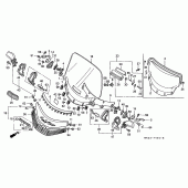 Схема узла: Ветровое стекло/back mirror (GL1500SEM/SEN) для Honda GL1500 Gold Wing Special Edition