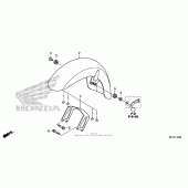 Схема вузла: Переднє крило (1) для Honda VT1300 Interstate