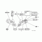 Схема вузла: Інформаційні наклейки для Honda ST1100 Pan-European