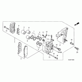 Схема узла: Задний тормозной суппорт для Honda GL1800 Gold Wing