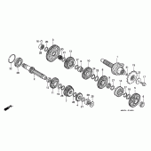 Схема узла: Трансмиссия для Honda CB750 Seven Fifty