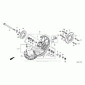 Схема вузла: Заднє колесо для Honda CRF150 CRF150RB