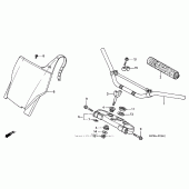 Схема вузла: Верхня траверса & Кліпон керма (04- 07) для Honda CR250