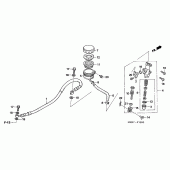 Схема узла: Задний тормозной цилиндр (CBF600S6/N6) для Honda CBF600