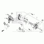 Схема вузла: Передній гальмівний супорт для Honda CBR650F