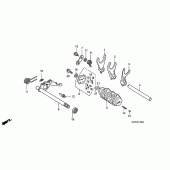 Схема узла: Gear shift drum для Honda CBR125