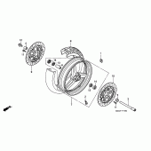 Схема узла: Передние колесо для Honda CB1100 CB1100SF X11