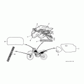 Схема узла: Label read the manual (RP) для Honda XR250