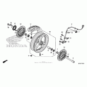 Схема узла: Передние колесо для Honda ST1300 Pan-European
