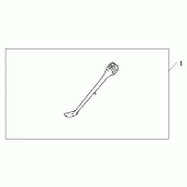 Схема вузла: Chrome side stand для Honda GL1800 Gold Wing