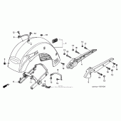 Схема вузла: Заднє крило 1 для Honda VTX1800
