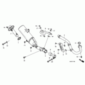 Схема вузла: Вихлопна система для Honda CRF250 CRF250X