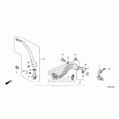 Схема вузла: Pedal + Kick Starter Arm для Honda CRF250 CRF250R