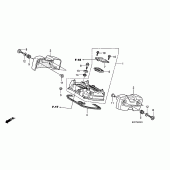 Схема узла: Задняя клапанная крышка для Honda XL125 Varadero