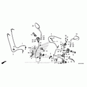 Схема вузла: Ручка керма & Пульт управління рульовой & Троси для Honda CRF1000 Africa Twin