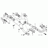 Схема вузла: Вихлопна система для Honda XR250