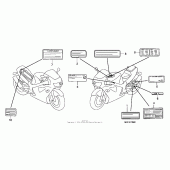 Схема вузла: Інформаційні наклейки для Honda RVT1000R RVT RC51
