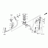 Схема узла: Задний тормозной цилиндр (CBF600SA8/NA8) для Honda CBF600