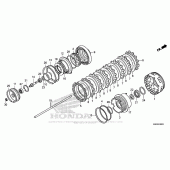 Схема вузла: Зчеплення для Honda GL1800 Gold Wing Valkyrie