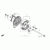 Схема узла: Задний тормозной барабан для Honda VT750 Shadow Spirit