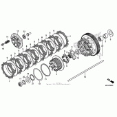 Схема узла: Сцепление для Honda CB1100
