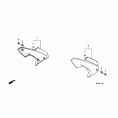 Схема вузла: Бічний обтічник для Honda CBF600