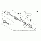 Схема вузла: Стартер електричний для Honda VT750 Shadow Aero