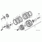 Схема узла: Сцепление для Honda ST1300 Pan-European