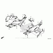 Схема вузла: Бічний обтічник для Honda NC700