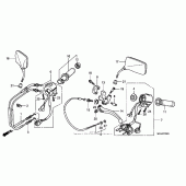 Схема вузла: Пульт управління рульовой для Honda VTX1300