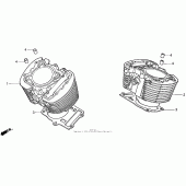Схема вузла: Vt1100c2cylinder для Honda VT1100 Shadow ACE