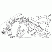 Схема узла: Заднее крыло ( 03- 04) для Honda CBR600 CBR600RR