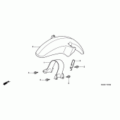 Схема вузла: Переднє крило для Honda XL650 Transalp