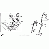 Схема узла: Передний тормозной цилиндр для Honda CBR1000 CBR1000F Hurricane