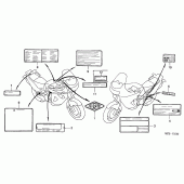 Схема вузла: Інформаційні наклейки для Honda XL1000V Varadero