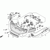 Схема узла: Головной свет 98 для Honda GL1500 Gold Wing Aspencade