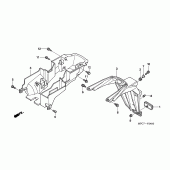 Схема вузла: Заднє крило для Honda FMX650