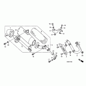 Схема узла: Выхлопная система (CRF250R4) для Honda CRF250 CRF250R