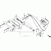 Схема узла: Выхлопная система для Honda CR250