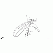 Схема узла: Переднее крыло для Honda CRF250 CRF250X