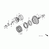 Схема узла: Сцепление для Honda CBR600 CBR600F Hurricane