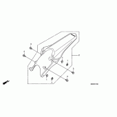 Схема узла: Заднее крыло для Honda CRF450 CRF450R
