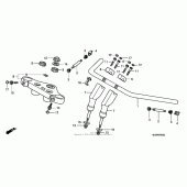 Схема узла: Верхняя траверса & Клипон руля для Honda VT750 Shadow Spirit