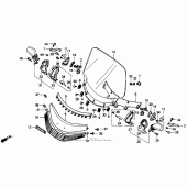 Схема узла: Ветровое стекло (a/i) для Honda GL1500 Gold Wing Aspencade