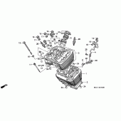 Схема вузла: Cylinder / головка циліндра (FRONT) для Honda VT600 Shadow VLX