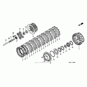 Схема узла: Сцепление для Honda GL1500 Valkyrie Deluxe