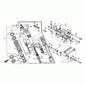 Схема вузла: Задня підвіска для Honda CR250